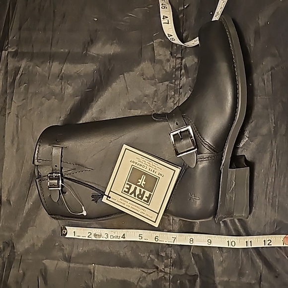 new 9 woman’s Frye engineer 12r boots black leather moto style boot - Picture 11 of 11